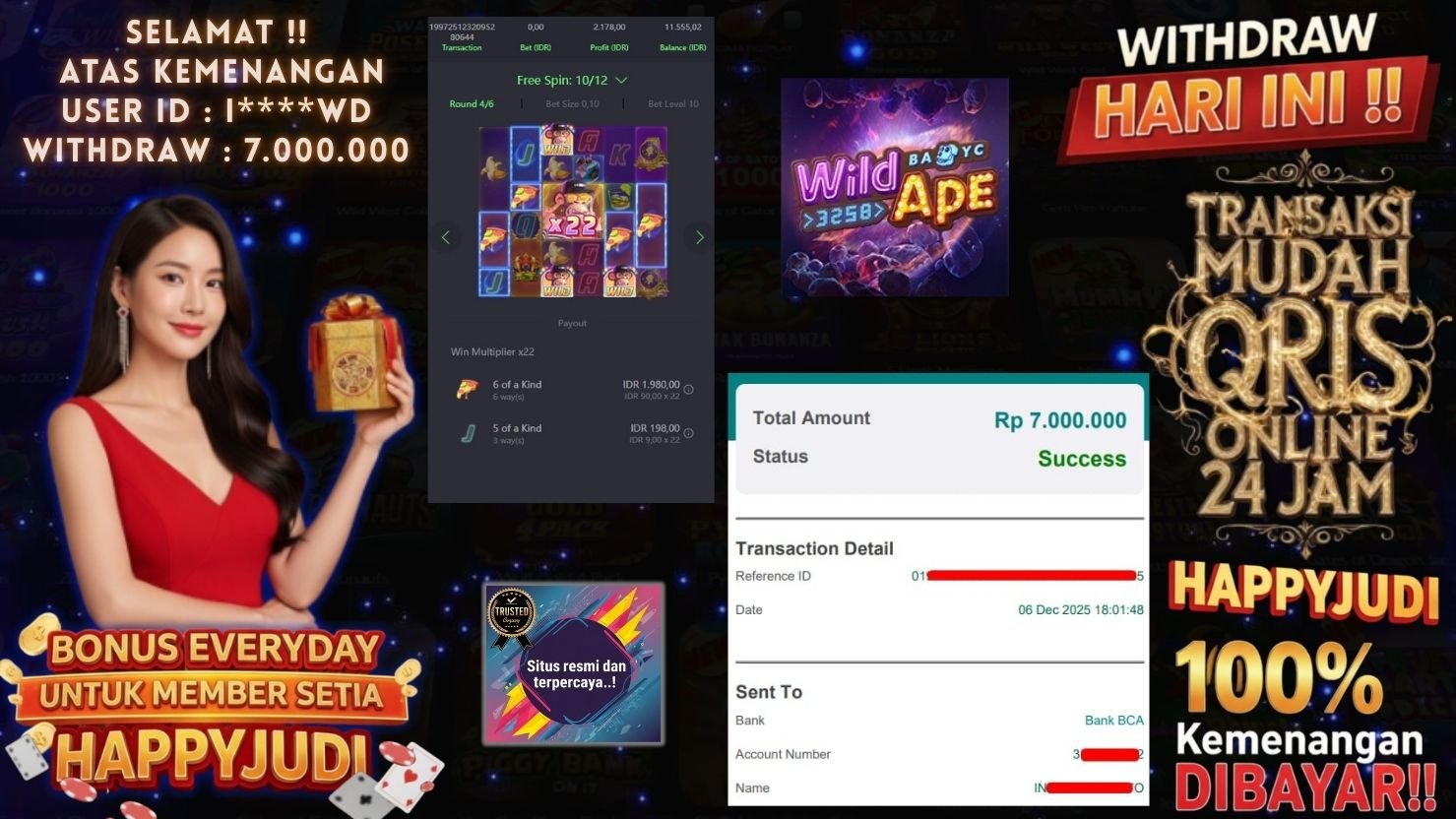 HAPPYJUDI JACKPOT SLOT WILD APE